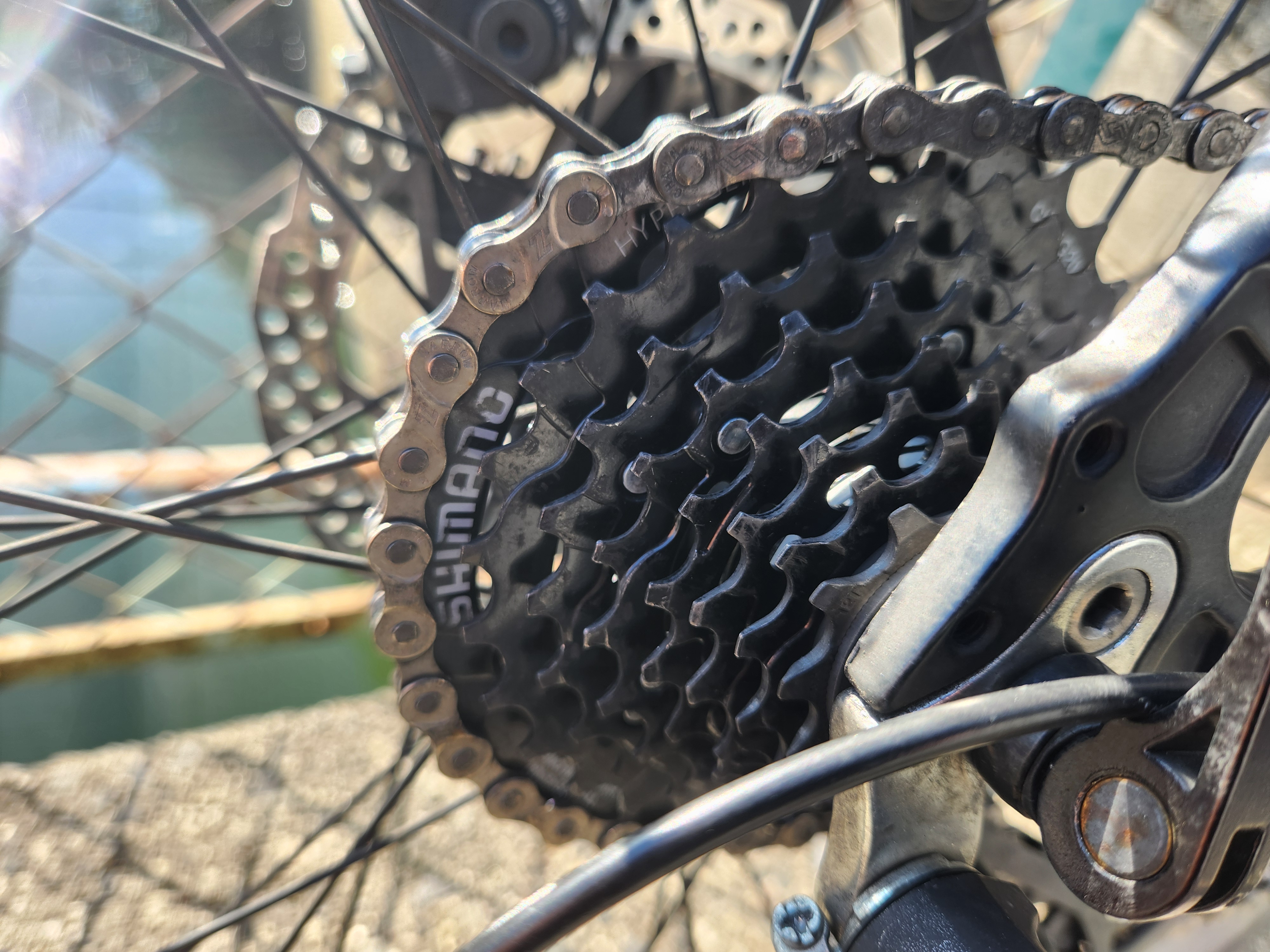 装着後の新しいスプロケットの写真